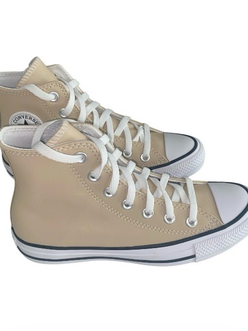 Converse High Top Sneakers In Beige And White (New) 6 Women/4 Men
